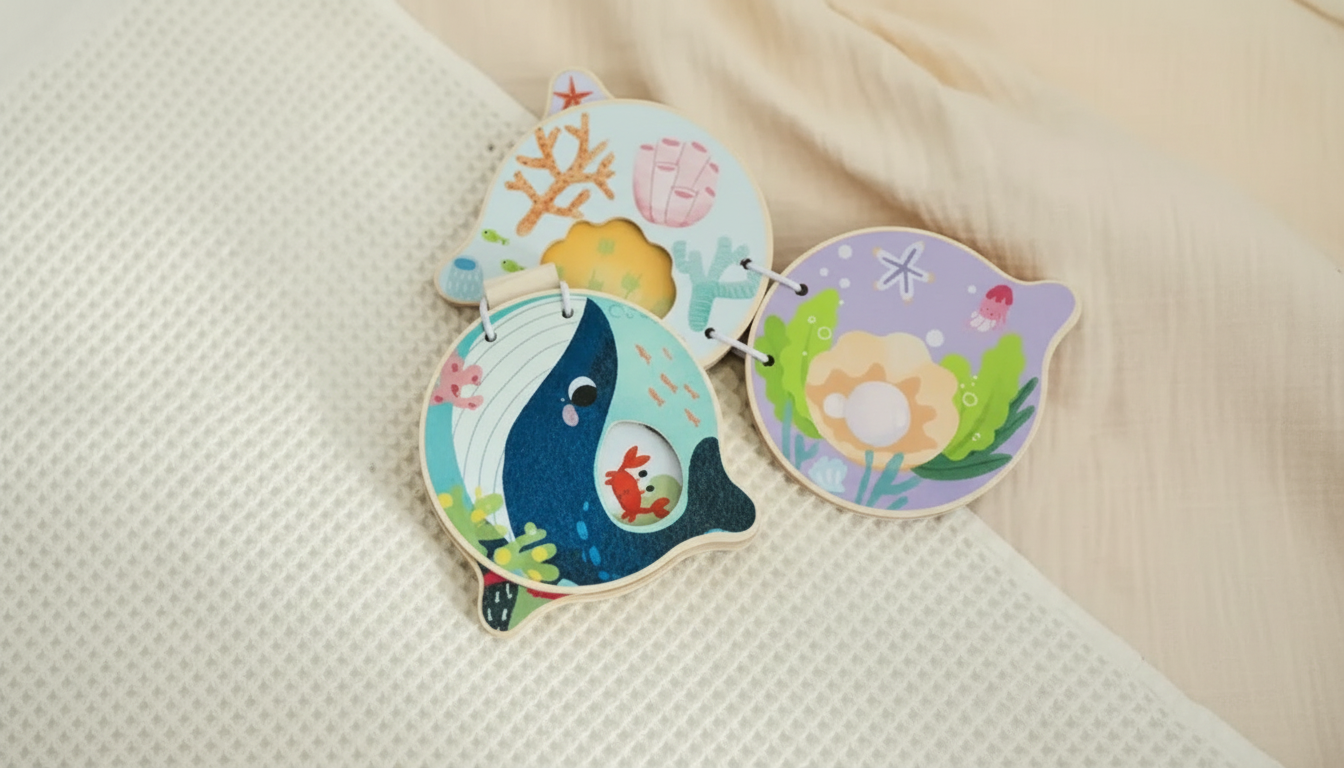 Ocean Wooden Baby Learning Book for First Words