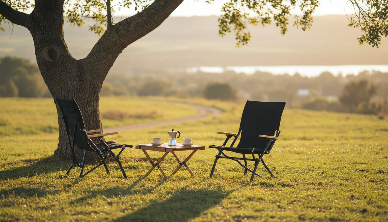 Adjustable Armrest Aluminum Folding Chair for Outdoors