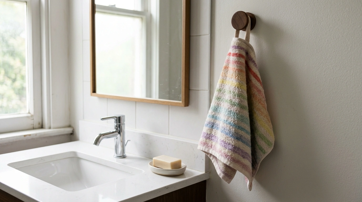 13x30 Soft Cotton Rainbow Face Towel for Daily Use
