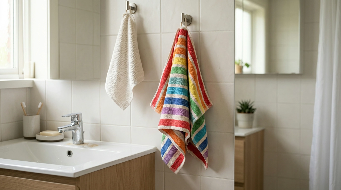 Rainbow Striped Cotton Hand Towel: Uses and Care