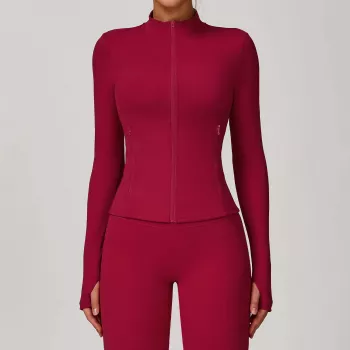 Quick-Dry Women’s Yoga & Running Jacket: Long-Sleeve Fit