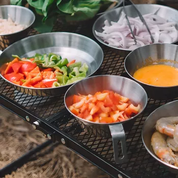 Stainless Steel Camping Bowl & Plate Set: Easy Cleanup