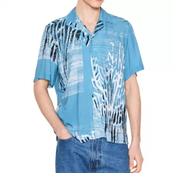 How to Style a Boss Blue Printed Shirt for Spring and Summer
